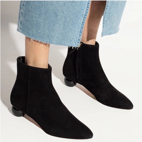 Kate Spade New York Sydney Pointed Toe Dress Booties Black, Size 5.5 New in Box - Picture 2 of 16